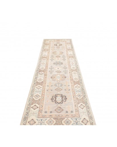 Tappeto Kazak Afghanistan bianco marrone 77x297