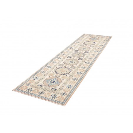 Tappeto Kazak Afghanistan bianco grigio 83x289