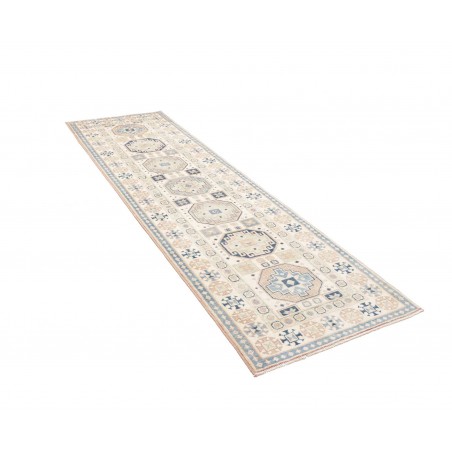 Tappeto Kazak Afghanistan bianco grigio 83x289