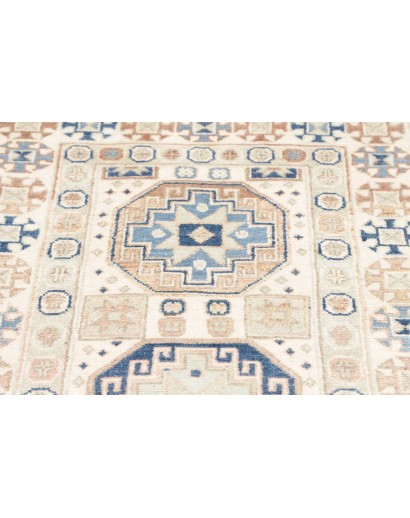 Tappeto Kazak Afghanistan bianco grigio 83x289
