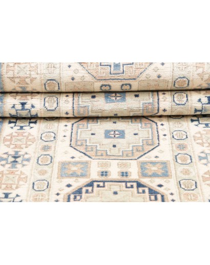 Tappeto Kazak Afghanistan bianco grigio 83x289