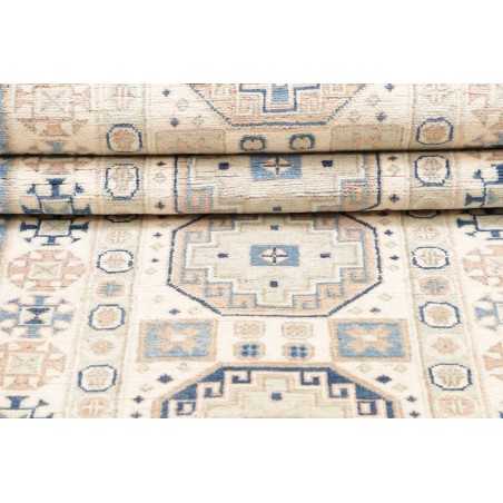Tappeto Kazak Afghanistan bianco grigio 83x289