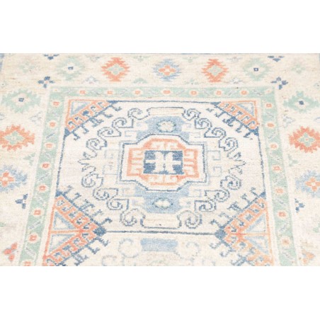 Tappeto Kazak Afghanistan bianco grigio 81x292