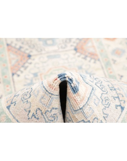 Tappeto Kazak Afghanistan bianco grigio 81x292
