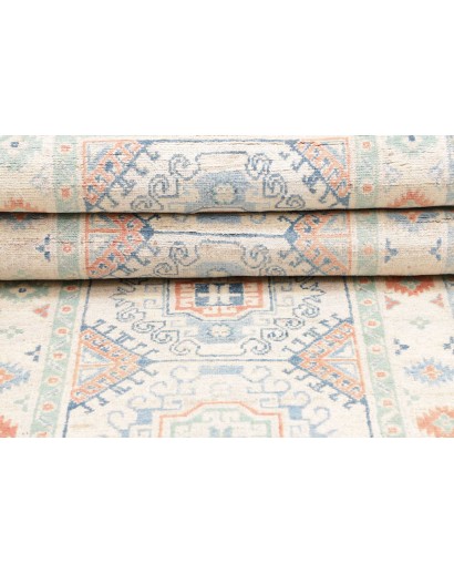 Tappeto Kazak Afghanistan bianco grigio 81x292