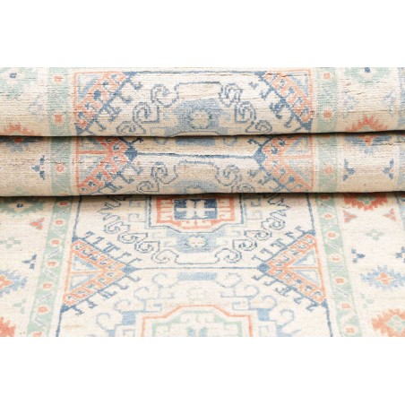 Tappeto Kazak Afghanistan bianco grigio 81x292