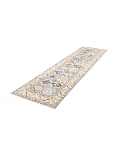 Tappeto Kazak Afghanistan bianco 81x289