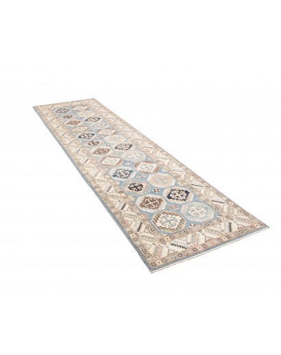 Tappeto Kazak Afghanistan bianco 81x289