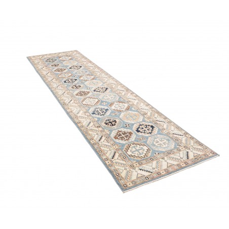 Tappeto Kazak Afghanistan bianco 81x289