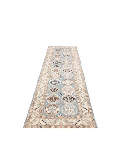 Tappeto Kazak Afghanistan bianco 81x289