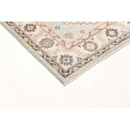 Tappeto Kazak Afghanistan bianco azzurro 84x294