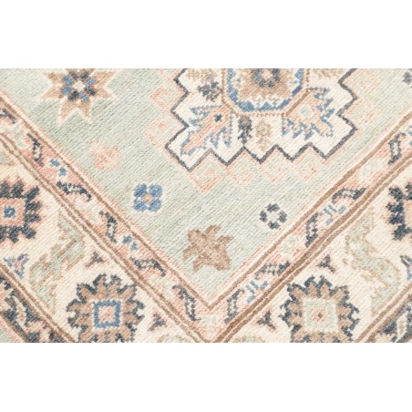 Tappeto Kazak Afghanistan bianco azzurro 84x294