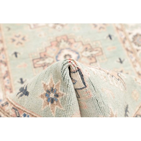 Tappeto Kazak Afghanistan bianco azzurro 84x294