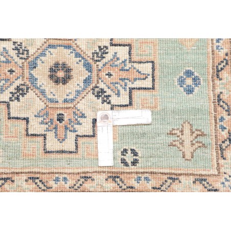 Tappeto Kazak Afghanistan bianco azzurro 84x294