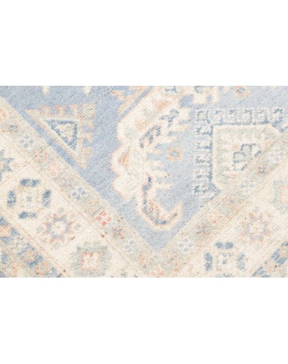 Tappeto Kazak Afghanistan bianco azzurro 83x298