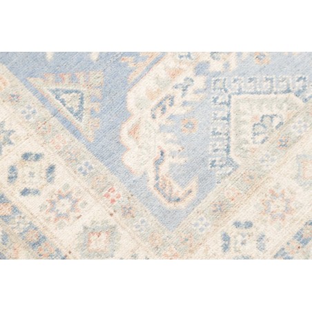 Tappeto Kazak Afghanistan bianco azzurro 83x298