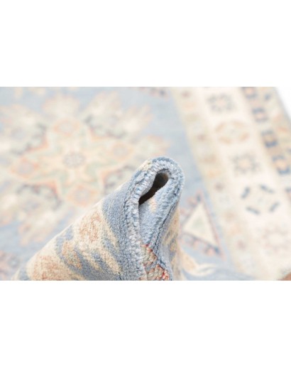Tappeto Kazak Afghanistan bianco azzurro 83x298