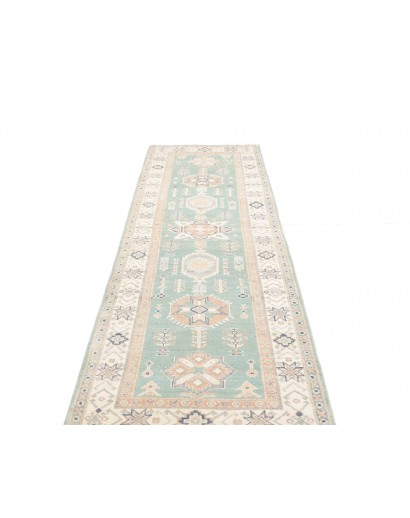 Tappeto Kazak Afghanistan bianco 83x287
