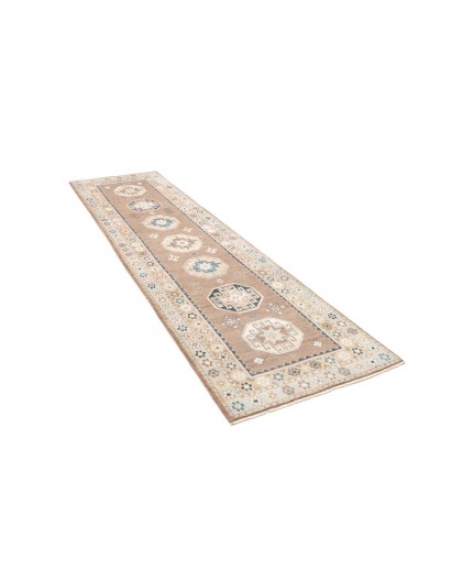 Tappeto Kazak Afghanistan beige grigio 81x288