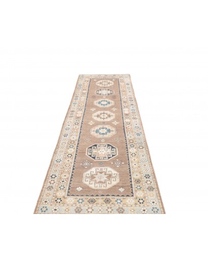 Tappeto Kazak Afghanistan beige grigio 81x288