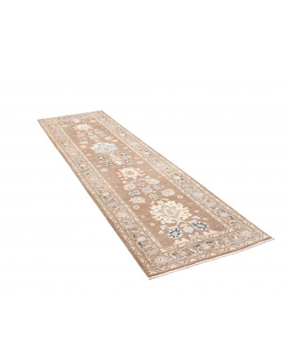 Tappeto Kazak Afghanistan marrone bianco 84x297