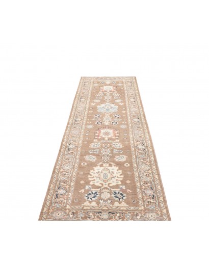 Tappeto Kazak Afghanistan marrone bianco 84x297