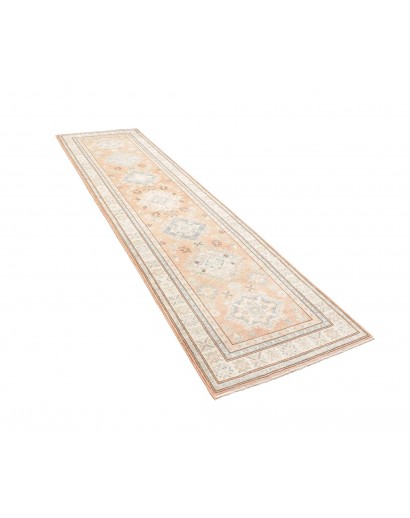 Tappeto Kazak Afghanistan bianco 82x302