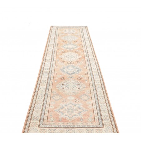 Tappeto Kazak Afghanistan bianco 82x302
