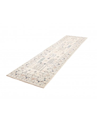 Tappeto Kazak Afghanistan bianco 87x301