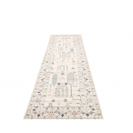 Tappeto Kazak Afghanistan bianco 87x301