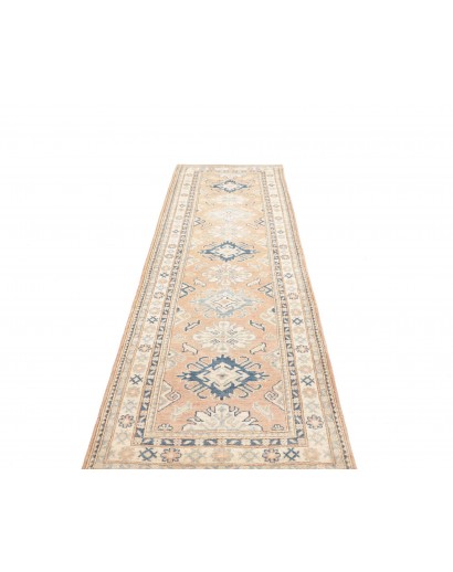 Tappeto Kazak Afghanistan bianco grigio 83x298