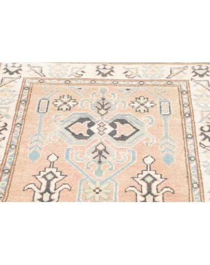 Tappeto Kazak Afghanistan bianco azzurro 85x286