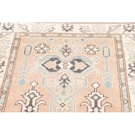 Tappeto Kazak Afghanistan bianco azzurro 85x286