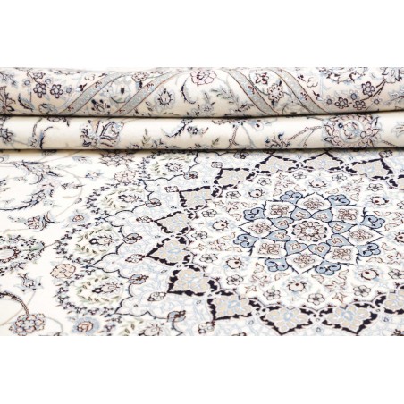 Tappeto Nain 6La Persia bianco grigio 262x369