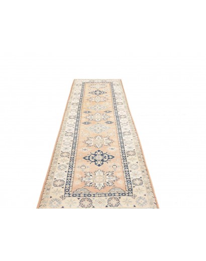 Tappeto Kazak Afghanistan bianco 83x290