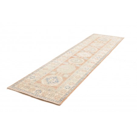 Tappeto Kazak Afghanistan bianco grigio 84x300