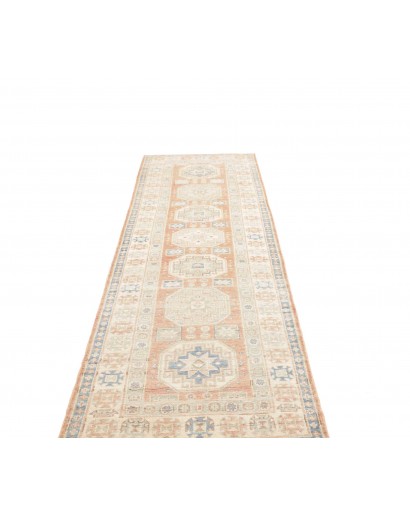 Tappeto Kazak Afghanistan bianco grigio 84x300