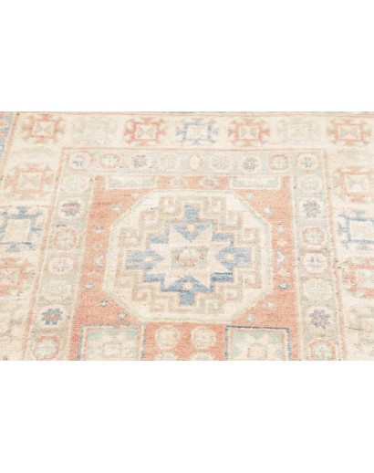 Tappeto Kazak Afghanistan bianco grigio 84x300