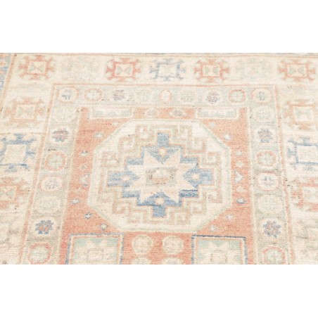 Tappeto Kazak Afghanistan bianco grigio 84x300