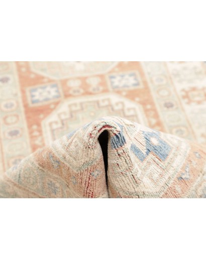 Tappeto Kazak Afghanistan bianco grigio 84x300