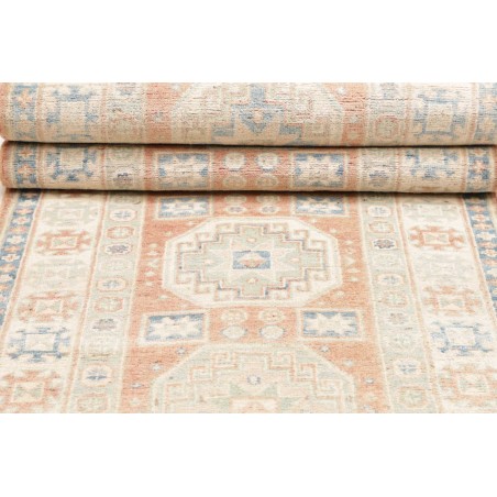 Tappeto Kazak Afghanistan bianco grigio 84x300