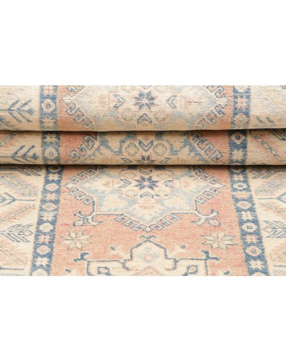 Tappeto Kazak Afghanistan bianco grigio 80x290