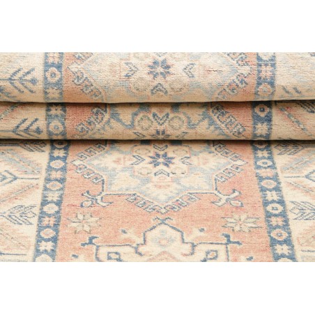 Tappeto Kazak Afghanistan bianco grigio 80x290