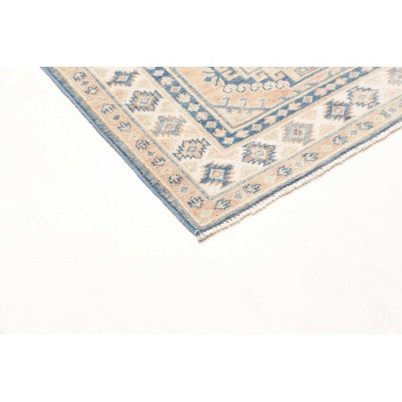 Tappeto Kazak Afghanistan bianco azzurro 82x290
