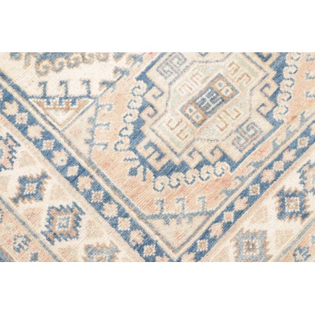 Tappeto Kazak Afghanistan bianco azzurro 82x290