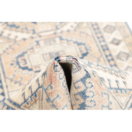 Tappeto Kazak Afghanistan bianco azzurro 82x290