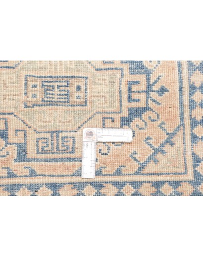 Tappeto Kazak Afghanistan bianco azzurro 82x290