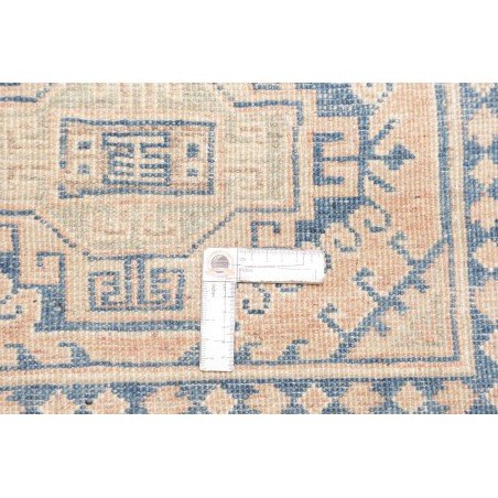 Tappeto Kazak Afghanistan bianco azzurro 82x290