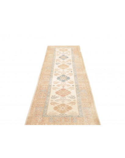 Tappeto Kazak Afghanistan giallo marrone 81x276