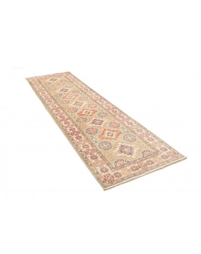 Tappeto Kazak Afghanistan marrone giallo 88x298